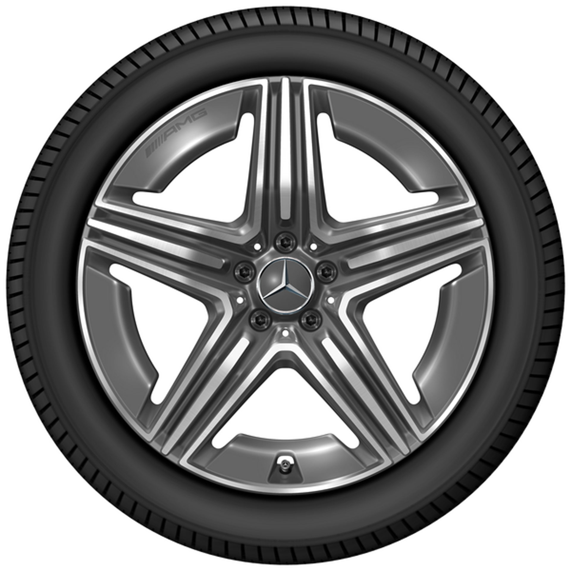 Mercedes-AMG 5-Doppelspeichen-Rad 20 Zoll Leichtmetallfelge GLC X254 grau glanzgedreht A25440107007Y51 Mercedes-AMG 5-Doppelspeichen-Rad 20 Zoll Leichtmetallfelge GLC X254 grau glanzgedreht A25440107007Y51