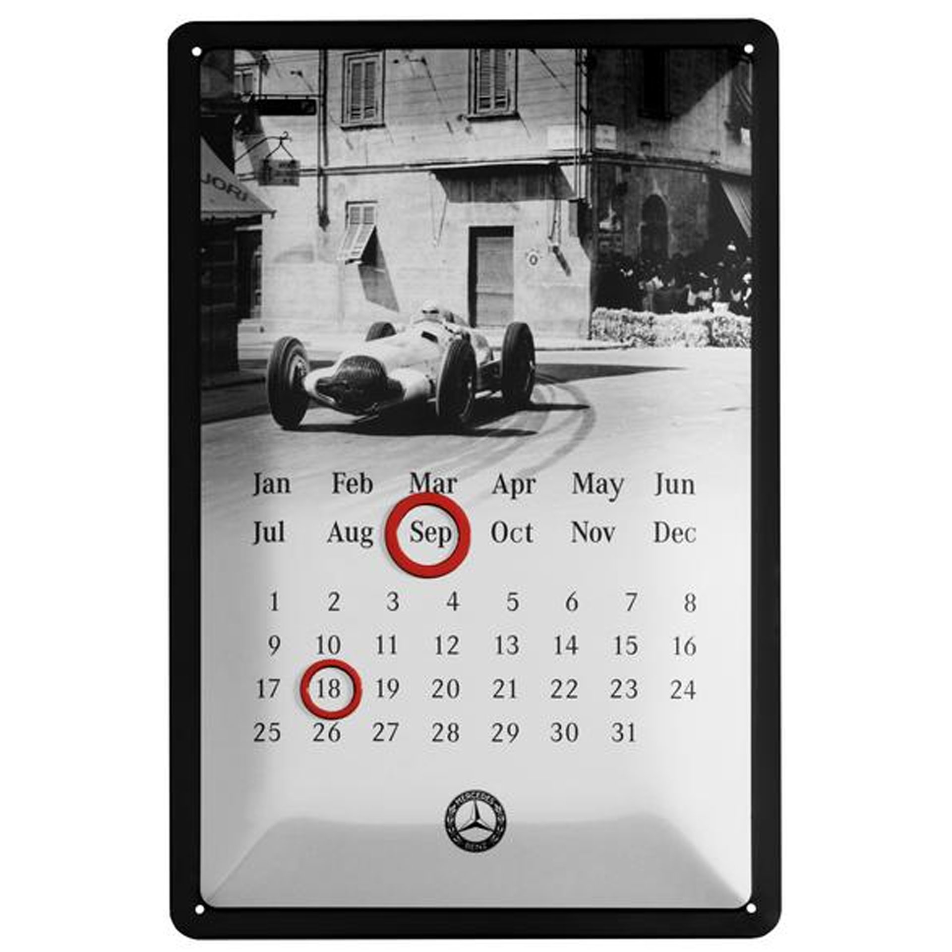 Mercedes-Benz Classic Blechkalender schwarz/weiß B66041492