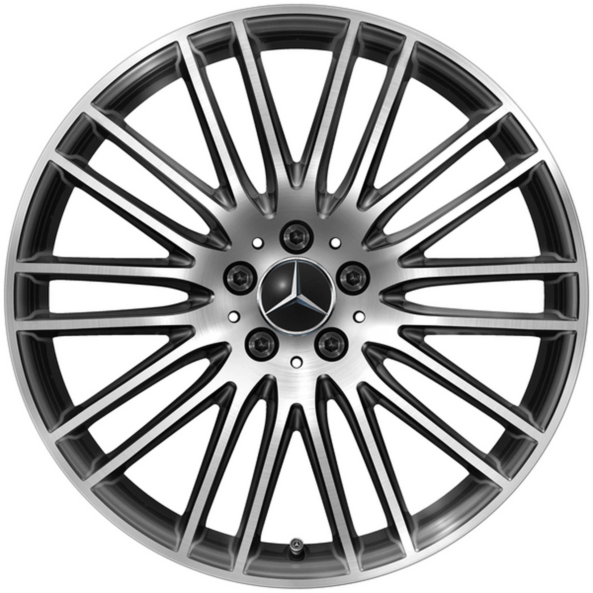 Mercedes-Benz Vielspeichen-Rad 20 Zoll Leichtmetallfelge GLC X254 schwarz glanzgedreht A25440148007X23