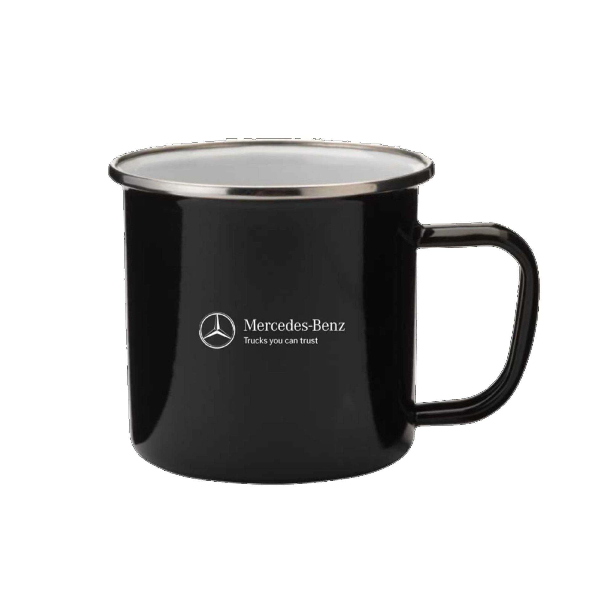 Mercedes-Benz Emaille Tasse schwarz MBTG0046