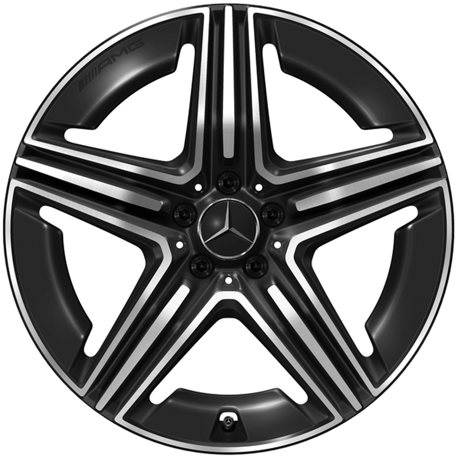 Mercedes-AMG 5-Doppelspeichen-Rad 20 Zoll Leichtmetallfelge GLC X254 schwarz glanzgedreht A25440107007X23