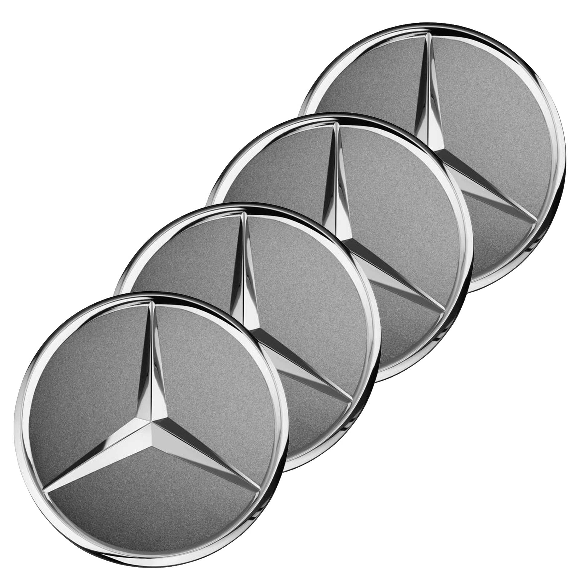 Mercedes-Benz Radnabenabdeckung Stern Himalayagrau 4-teiliger Satz