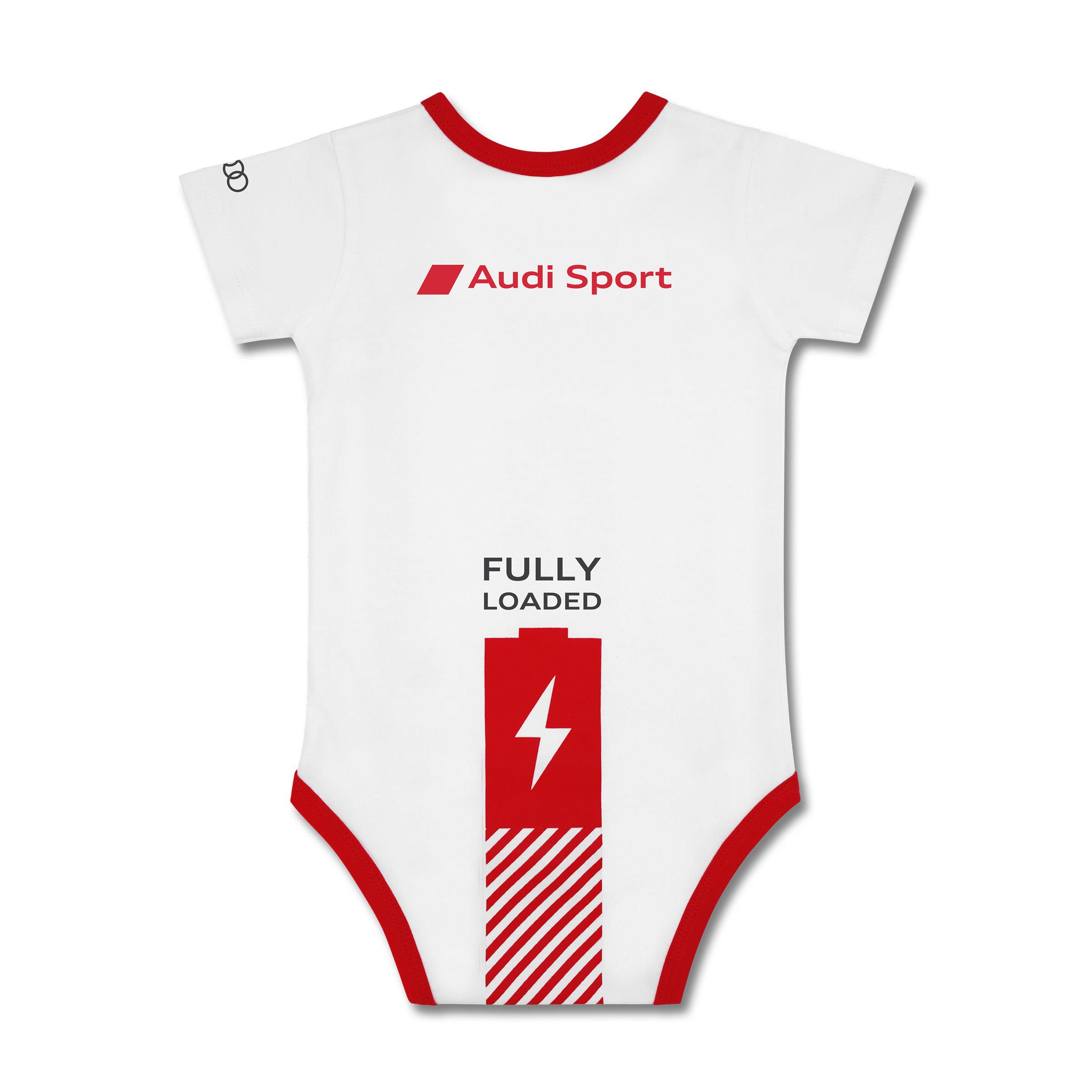 Audi Sport Baby Wickelbody weiß/rot Baumwolle Größe 62/68 3202200501