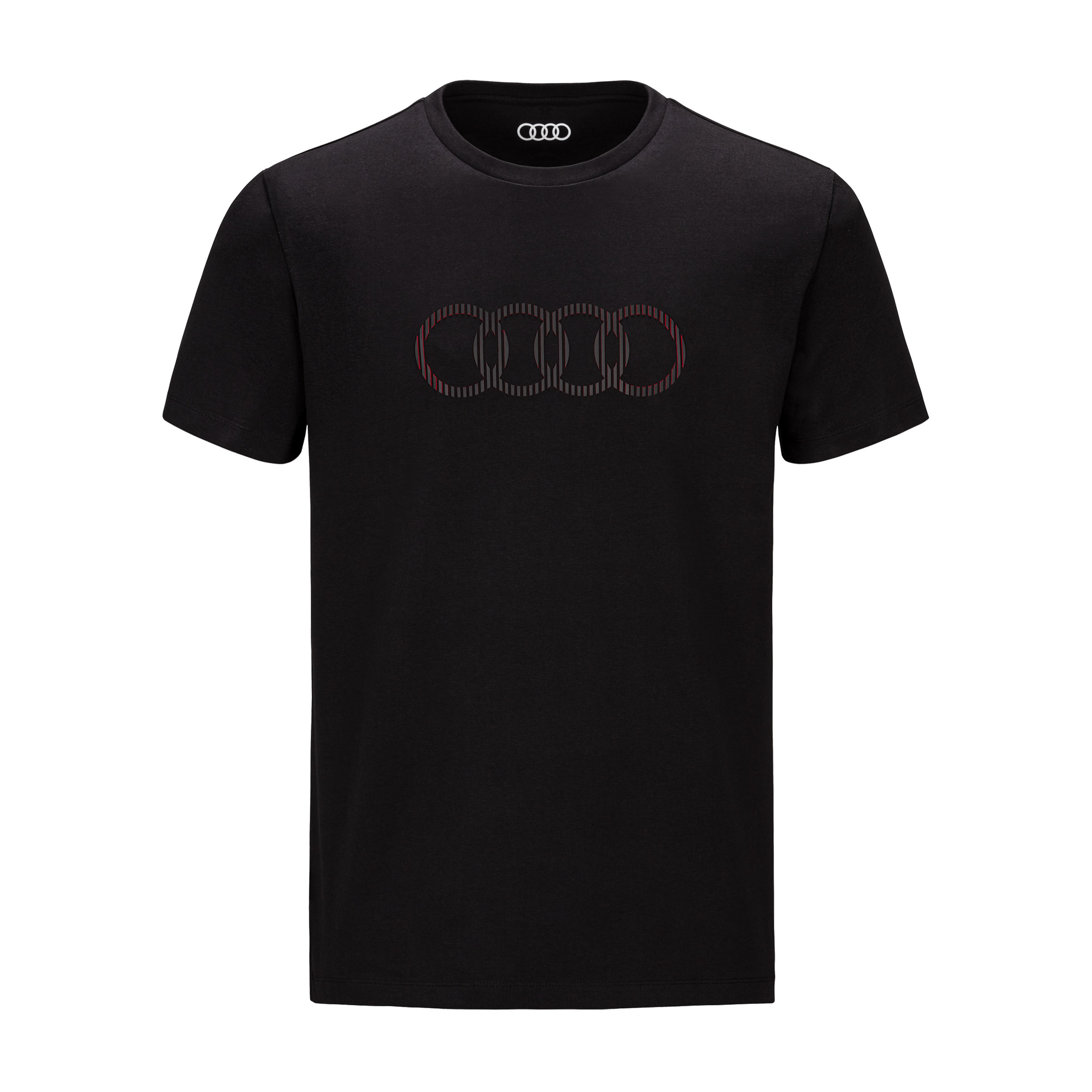 Audi T-Shirt Ringe Herren Größe L schwarz Shirt