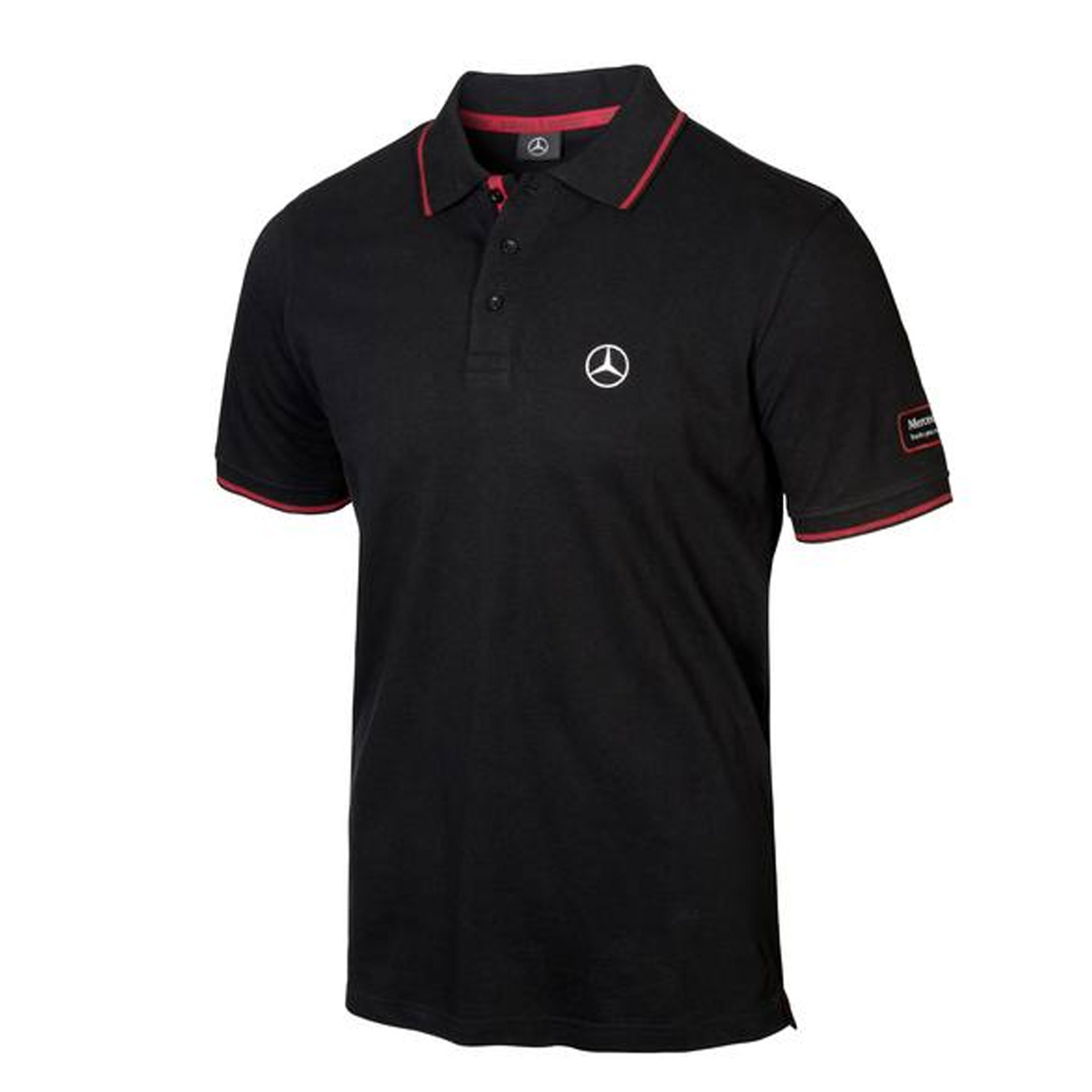 Mercedes-Benz Poloshirt Herren schwarz / rot Größe L