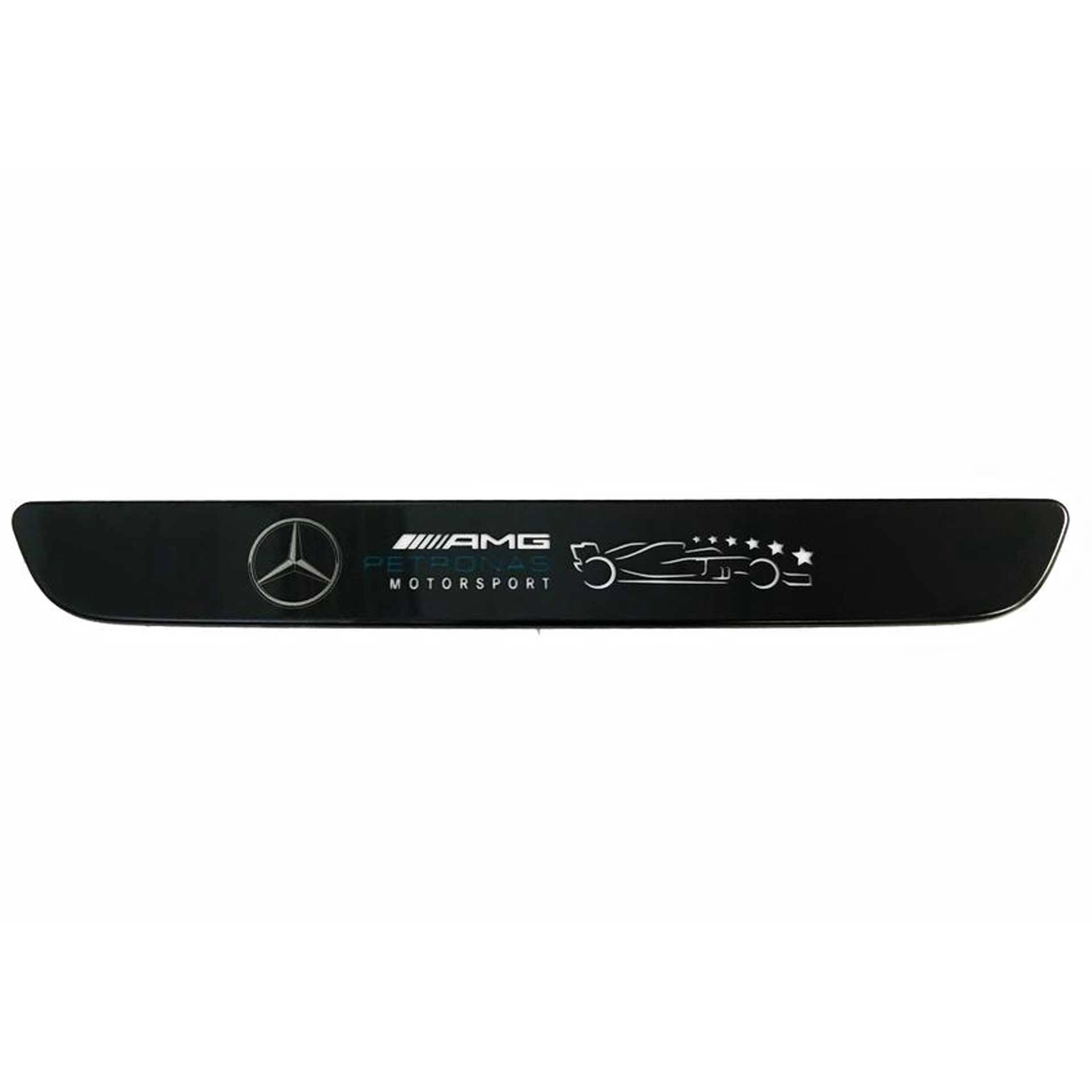 Mercedes-AMG Petronas Wechselcover für Einstiegsleisten beleuchtet vorne einteilig schwarz
