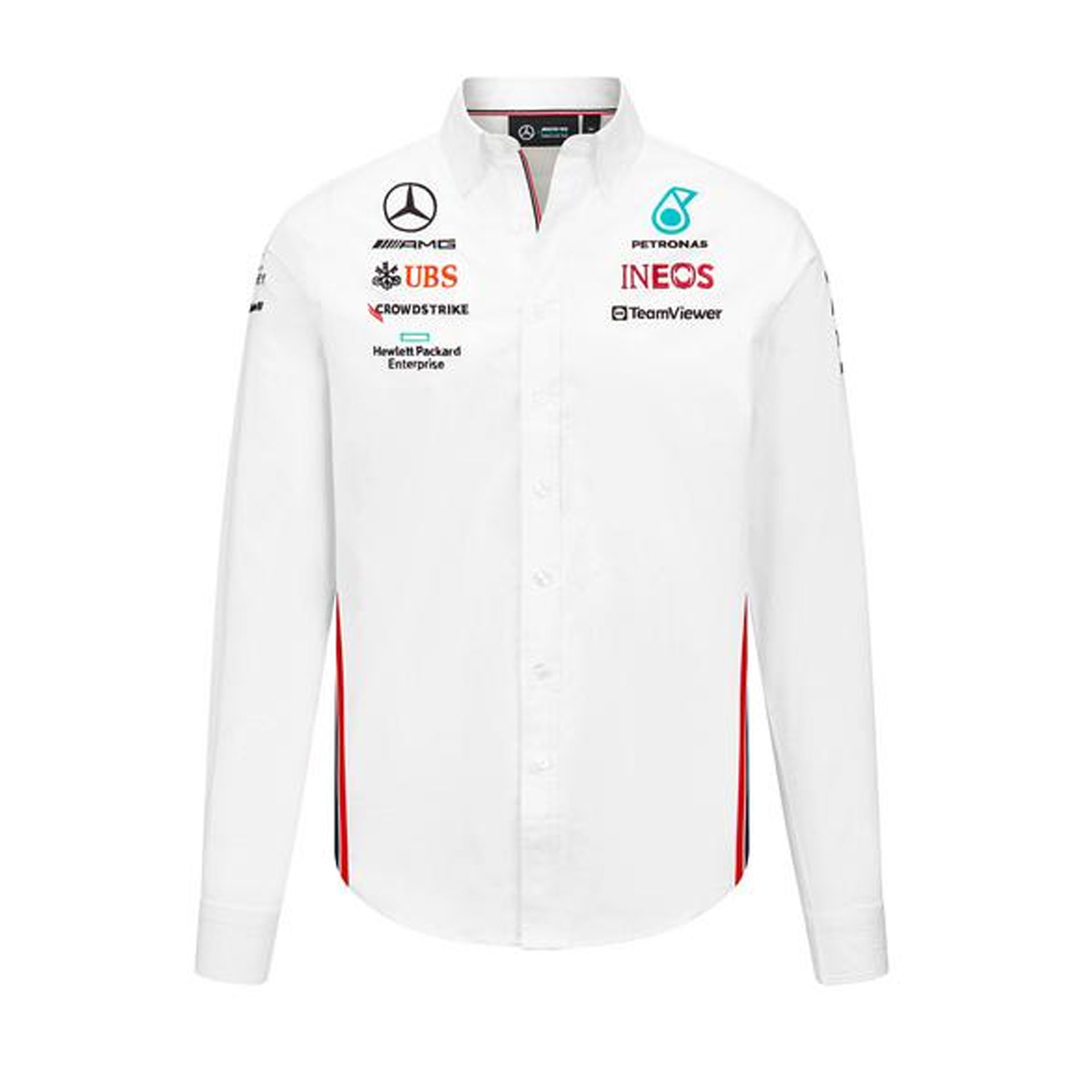 Mercedes-AMG Hemd Herren langarm weiss F1-Team Größe L B67990086