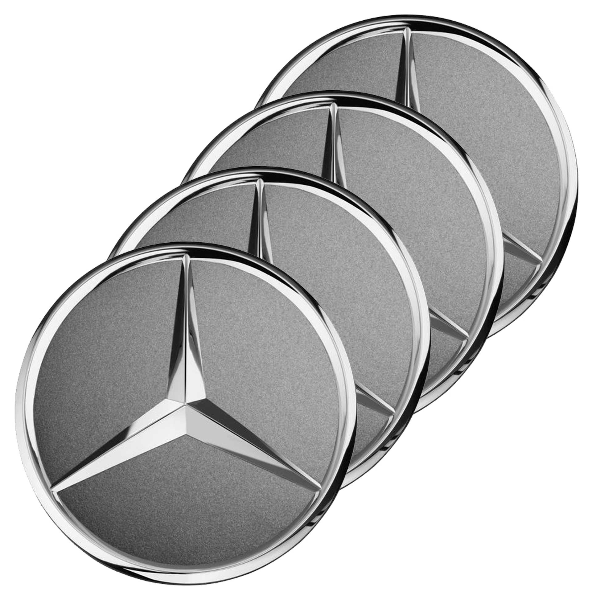 Mercedes-Benz Radnabenabdeckung Stern grau Himalaya 4-teiliger Satz