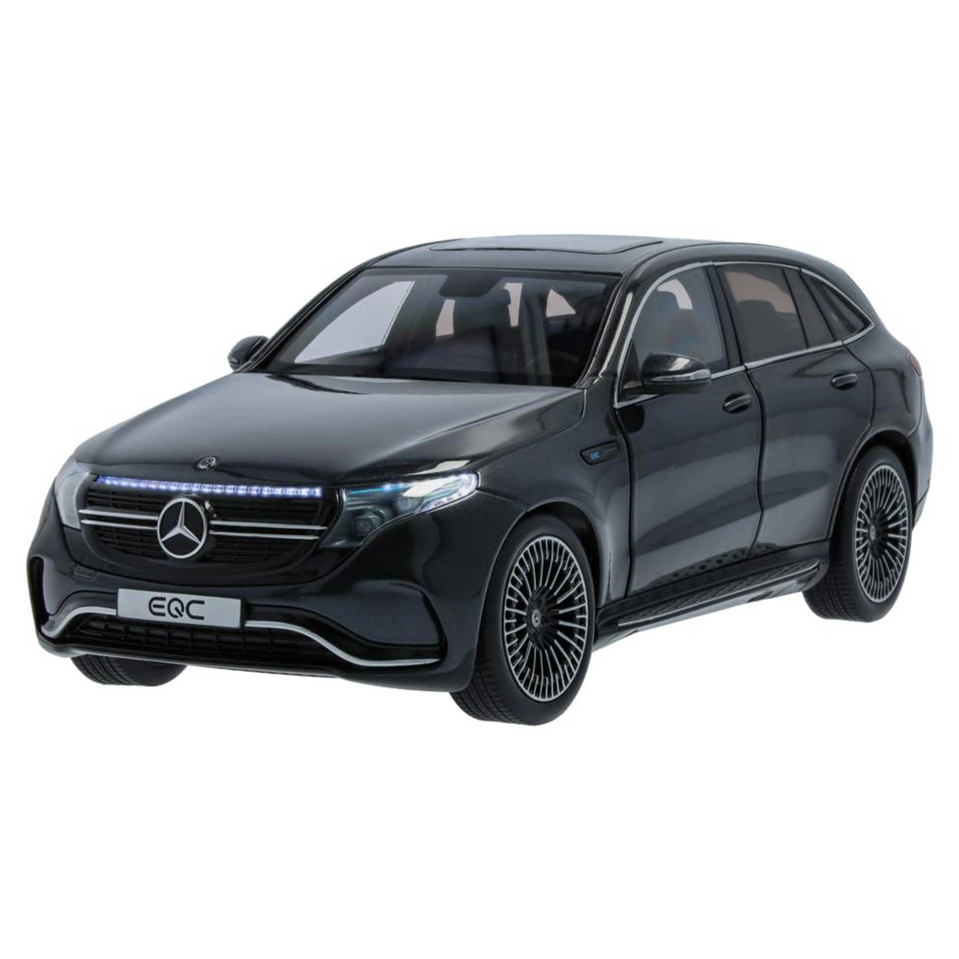 Mercedes-Benz Modellauto EQC mit Beleuchtung N293 1:18 graphitgrau