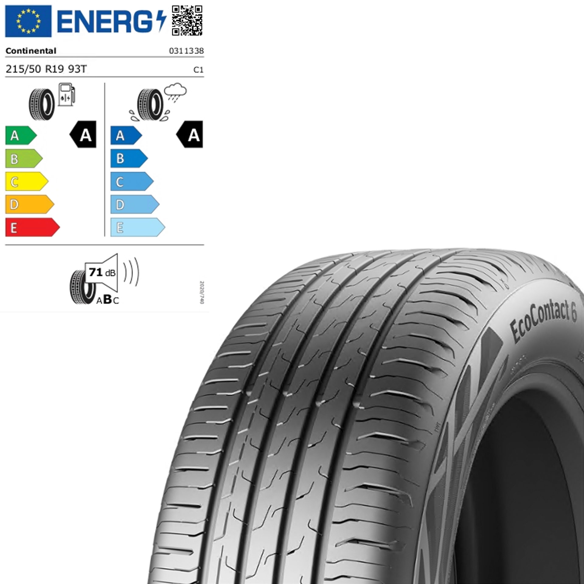 215/50 R19 93T Continental ContiEcoContact 6 Seal Sommerreifen ZTS213509TCZ0V