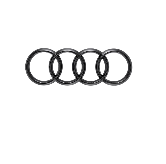 Audi Ringe in Schwarz Heck A3 / S3...