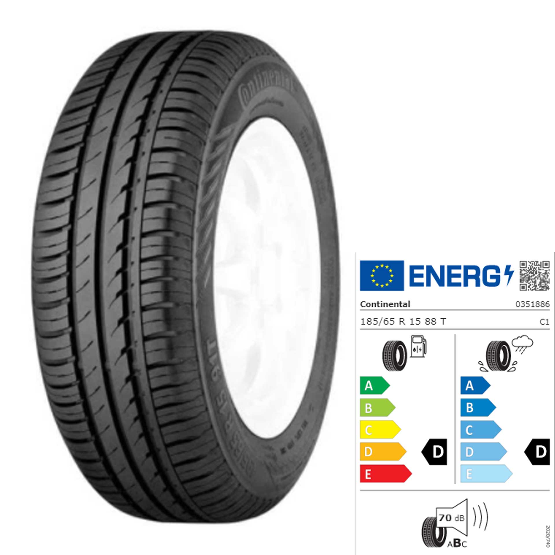 185/65 R15 88T Continental ContiEcoContact 3 MO - Sommerreifen Q44001111031A