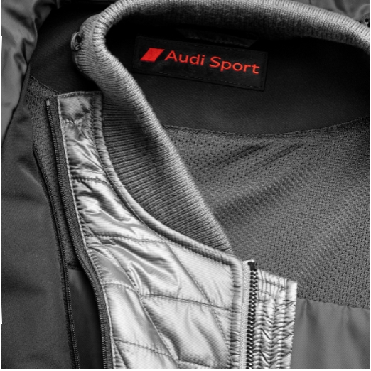 Audi Sport 2 in 1 Jacke Herren Größe 2XL schwarz Handstich
