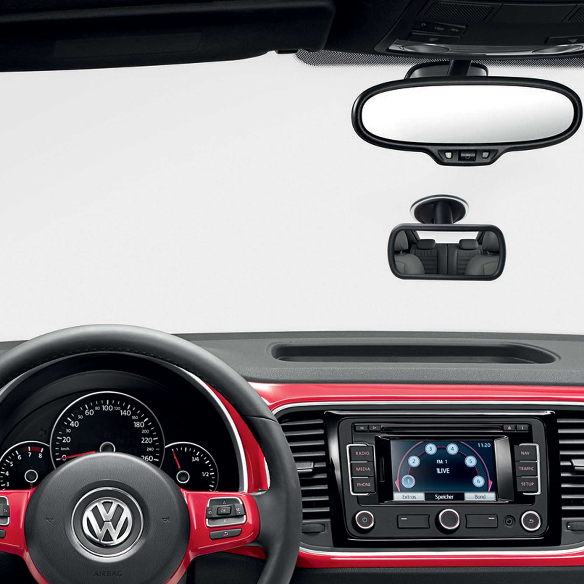 Volkswagen Innenspiegel Zusatzspiegel Saugfußbefestigung 000072549A