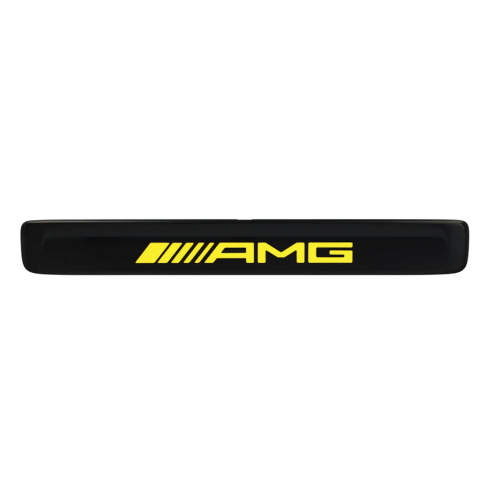 Mercedes-AMG Wechselcover für beleuchtete Einstiegsleisten vorne 2-teilig schwarz/gelb A2066805005 Mercedes-AMG Wechselcover für beleuchtete Einstiegsleisten vorne 2-teilig schwarz/gelb A2066805005