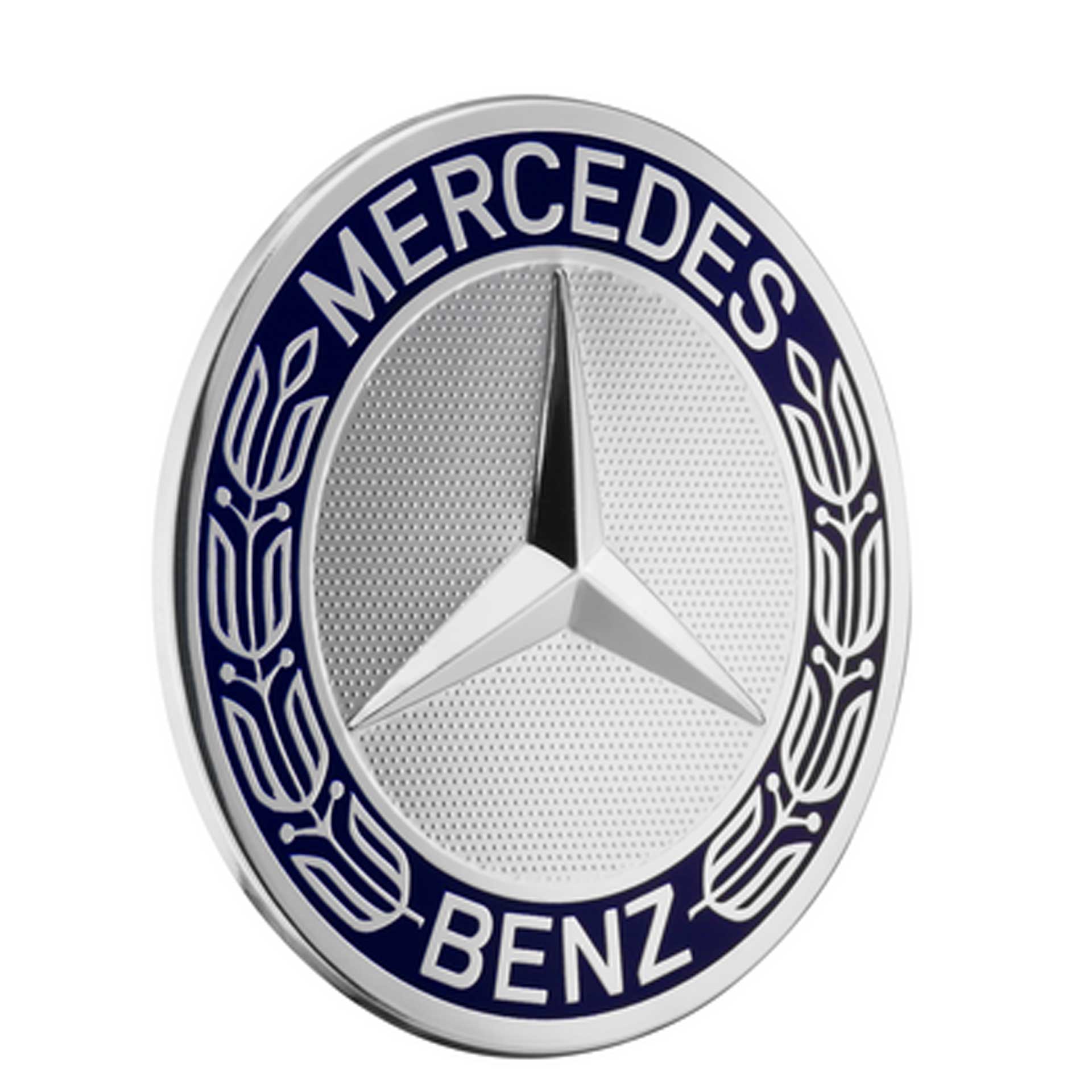 Mercedes-Benz Radnabenabdeckung Stern mit Lorbeerkranz blau A17140001255337