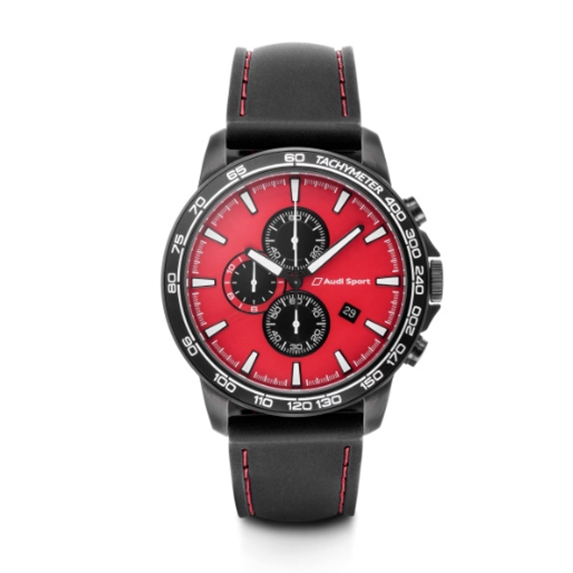 Audi Sport Chronograph Armbanduhr rot/schwarz Herren Audi Sport Chronograph Armbanduhr rot/schwarz Herren