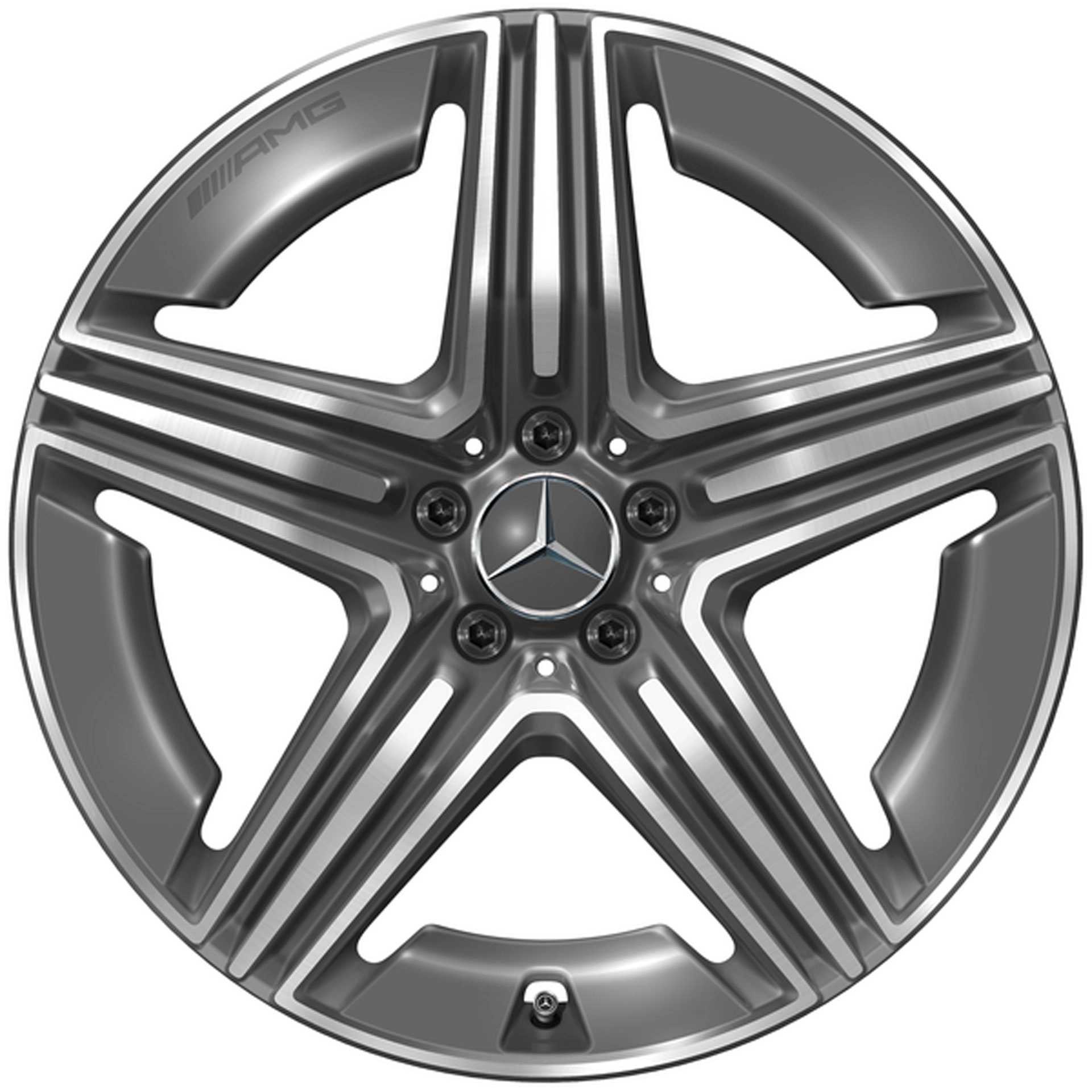 Mercedes-AMG 5-Doppelspeichen-Rad 20 Zoll Leichtmetallfelge GLC X254 grau glanzgedreht A25440106007Y51