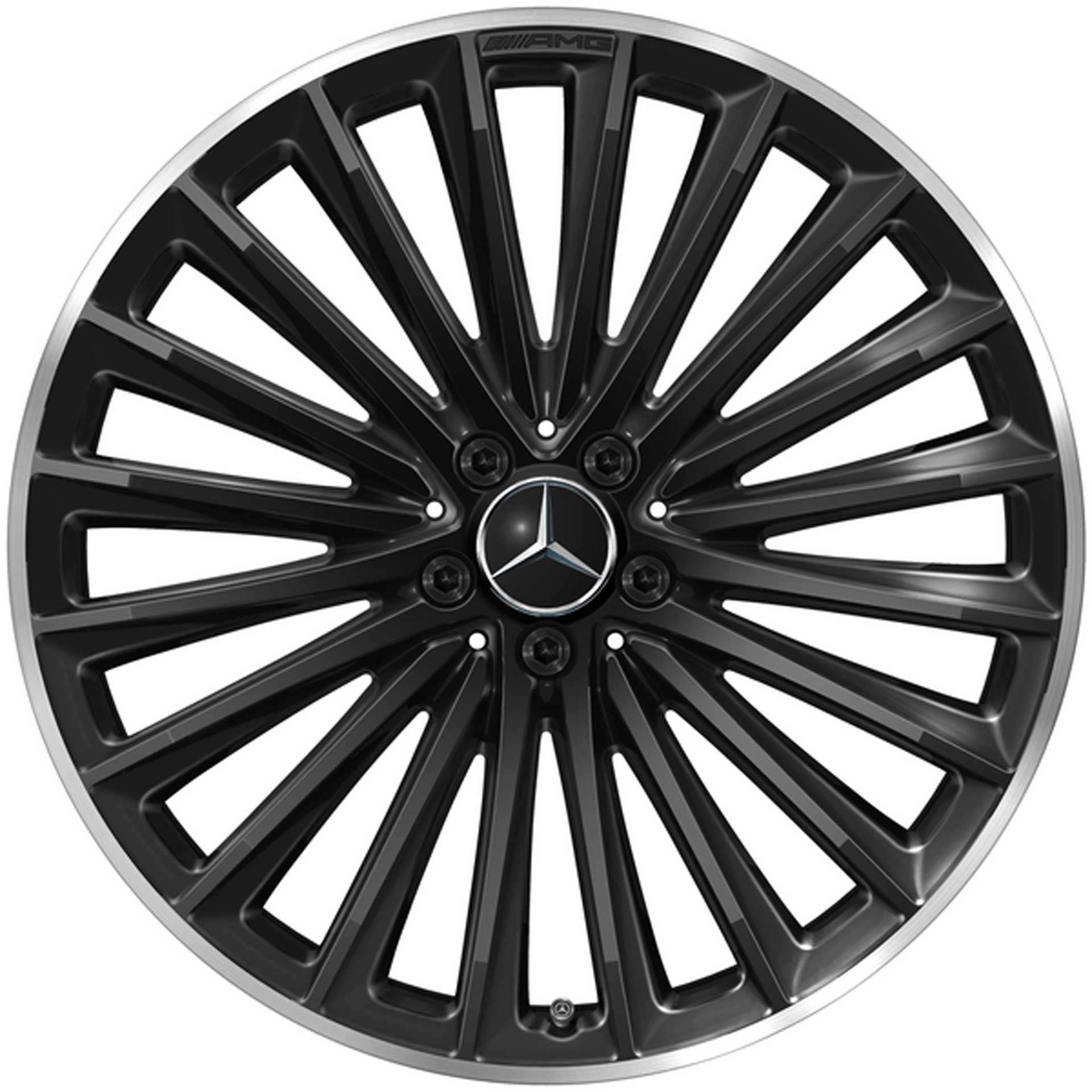Mercedes-AMG Vielspeichen-Rad 21 Zoll Leichtmetallfelge EQE schwarz glanzgedreht A29540126007X72