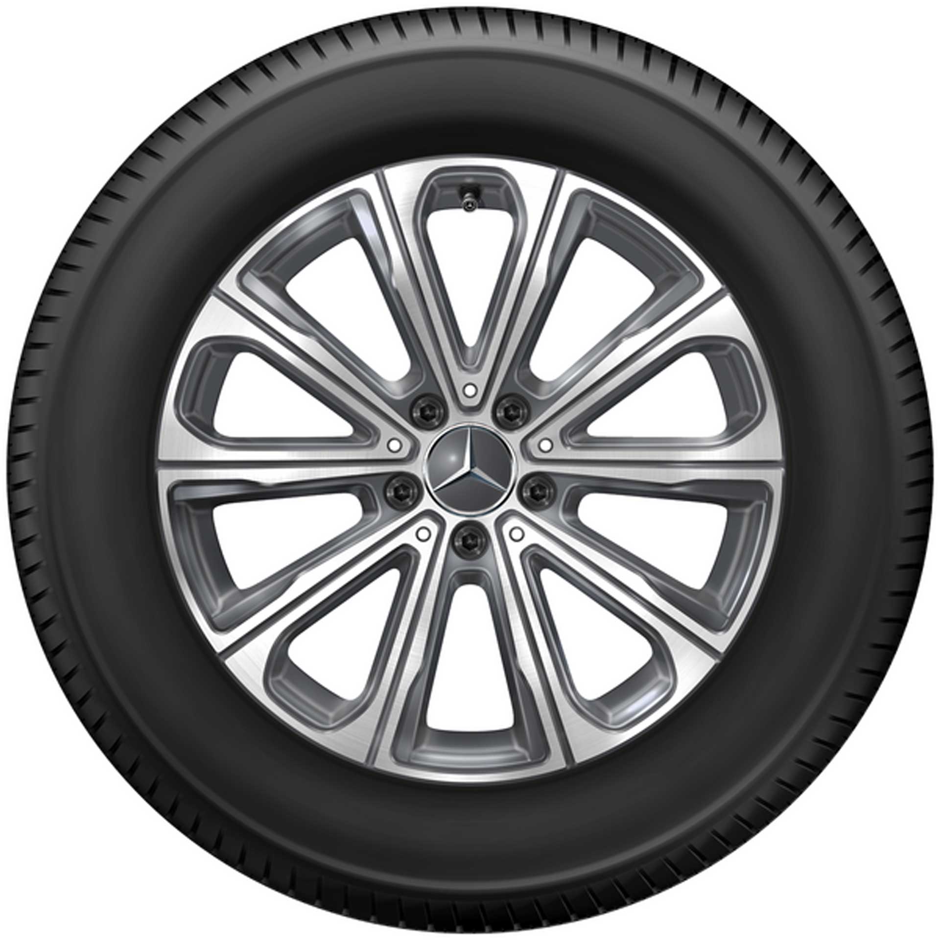 Mercedes-Benz 10-Speichen-Rad 18 Zoll Leichtmetallfelge GLC X254 tremolit-metallic glanzgedreht A25440145007X44 Mercedes-Benz 10-Speichen-Rad 18 Zoll Leichtmetallfelge GLC X254 tremolit-metallic glanzgedreht A25440145007X44