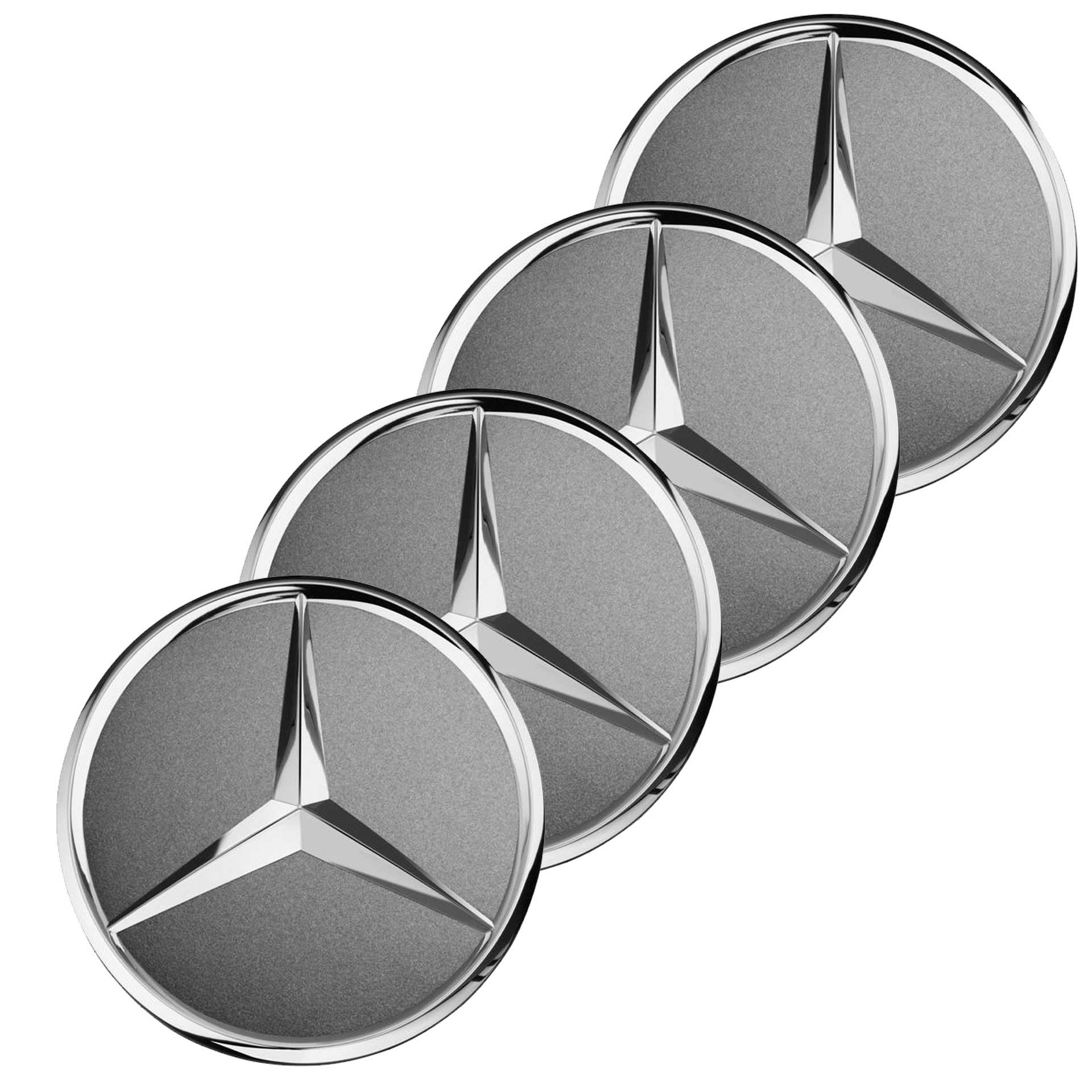 Mercedes-Benz Radnabenabdeckung Stern tremolit-metallic 4-teiliger Satz