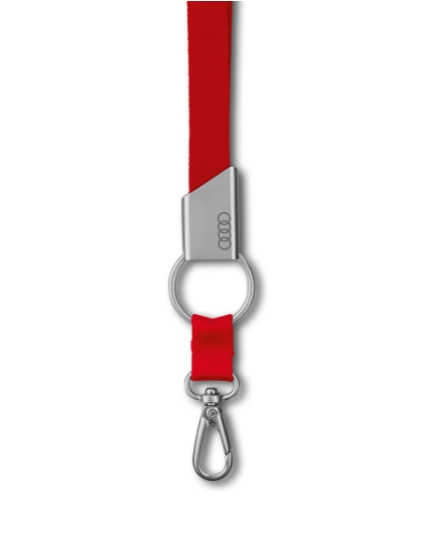 Audi Schlüsselband Lanyard Ringe rot Audi Schlüsselband Lanyard Ringe rot