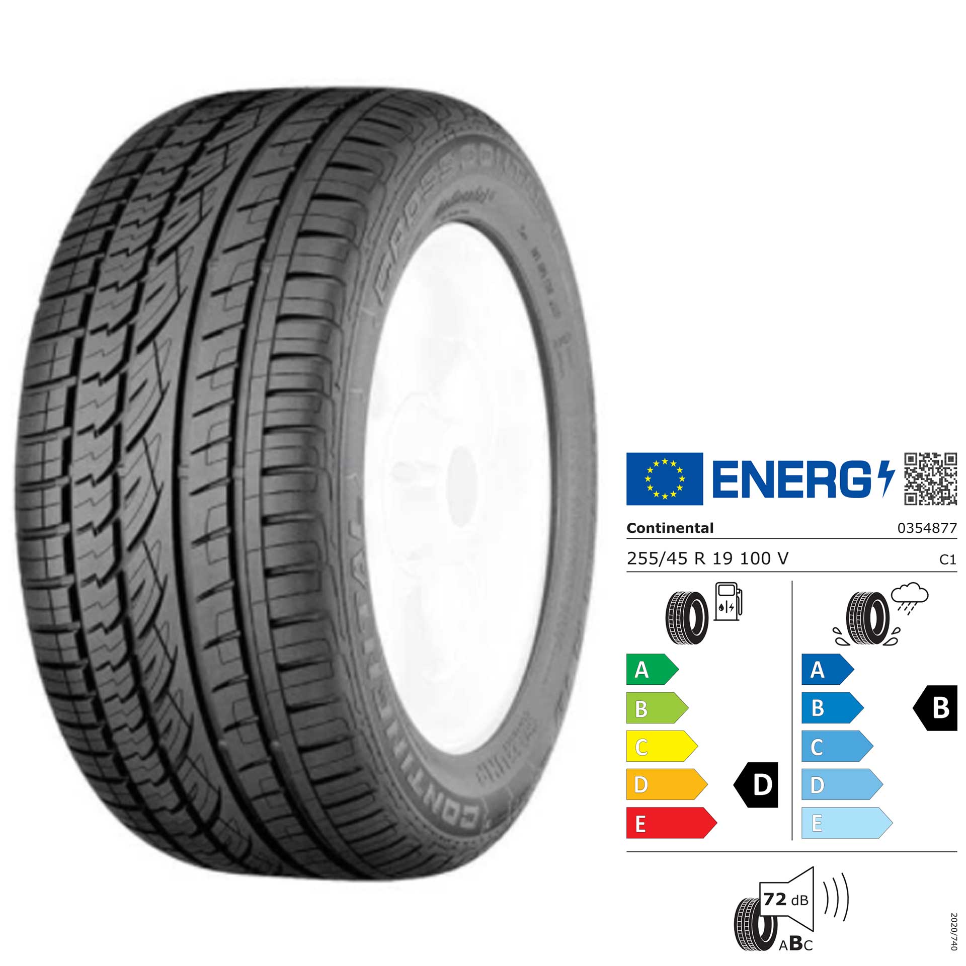 255/45 R19 100V Continental ContiCrossContact UHP MO - Sommerreifen Q44002111070A