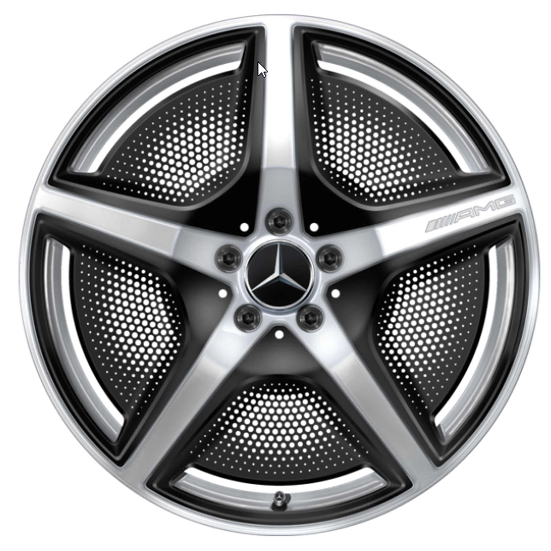 Mercedes-AMG 5-Speichen-Rad 20 Zoll Leichtmetallfelge EQE Silber A2954000100