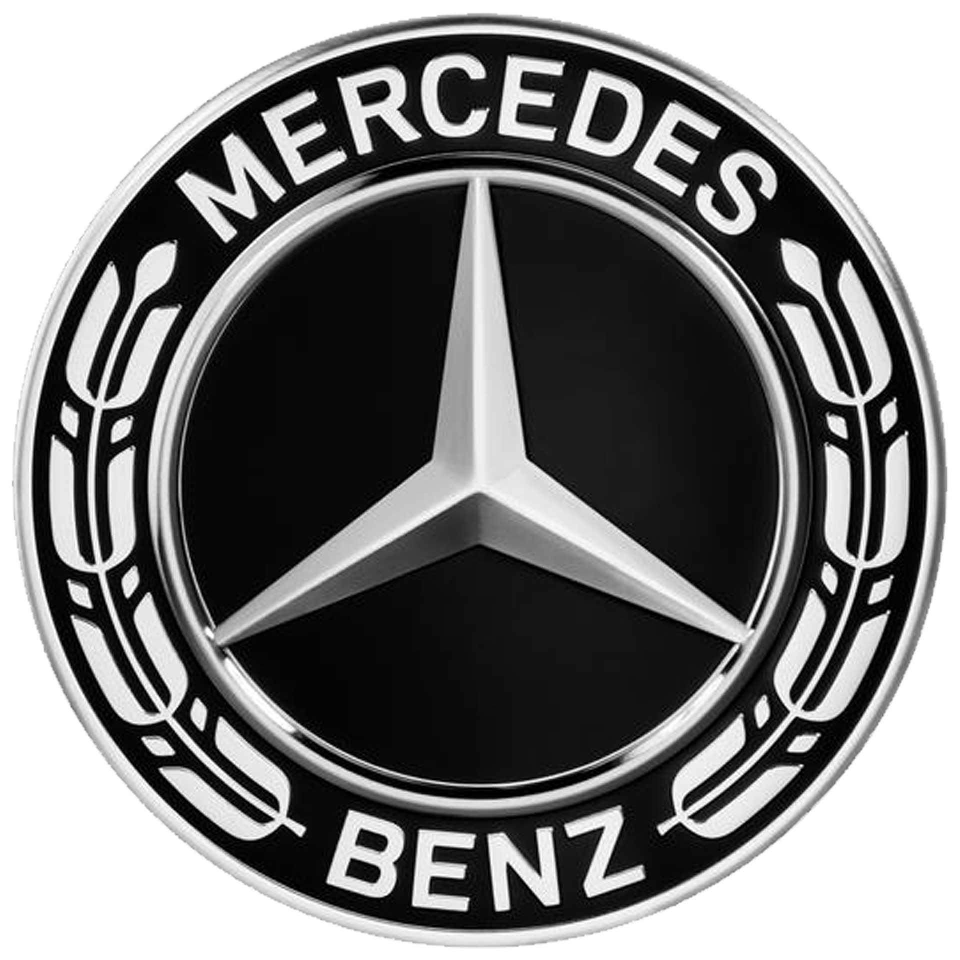 Mercedes-Benz Radnabenabdeckung Stern mit Lorbeerkranz schwarz