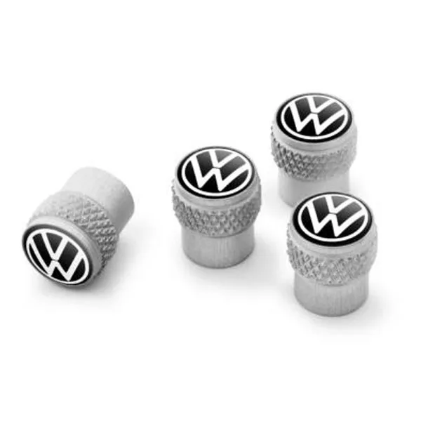 Volkswagen Ventilkappen New Volkswagen Design Aluminiumventile 4 Stück 000071215E