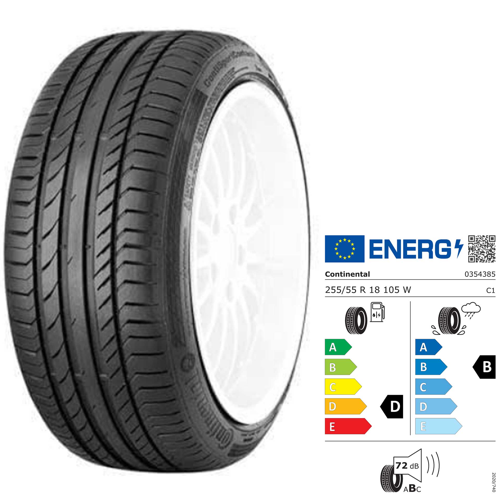255/55 R18 105W Continental ContiSportContact 5 SUV MO - Sommerreifen Q44002111044A