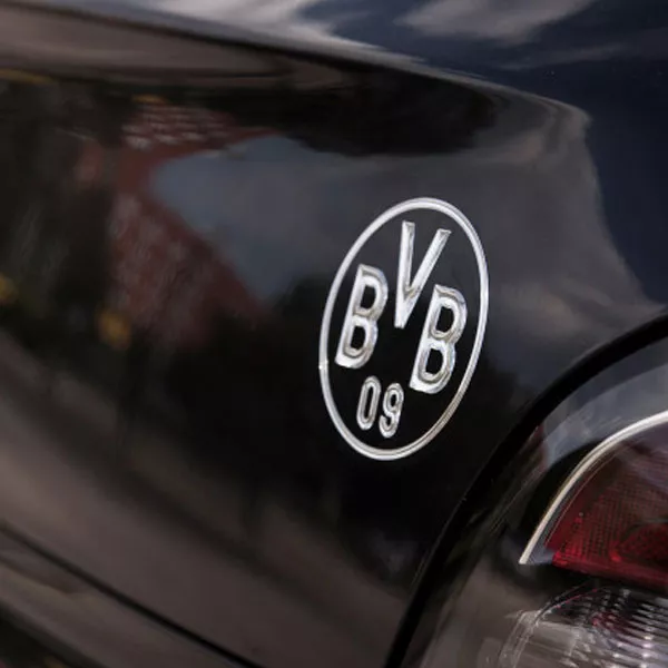 BVB Autoaufkleber silber 8 cm