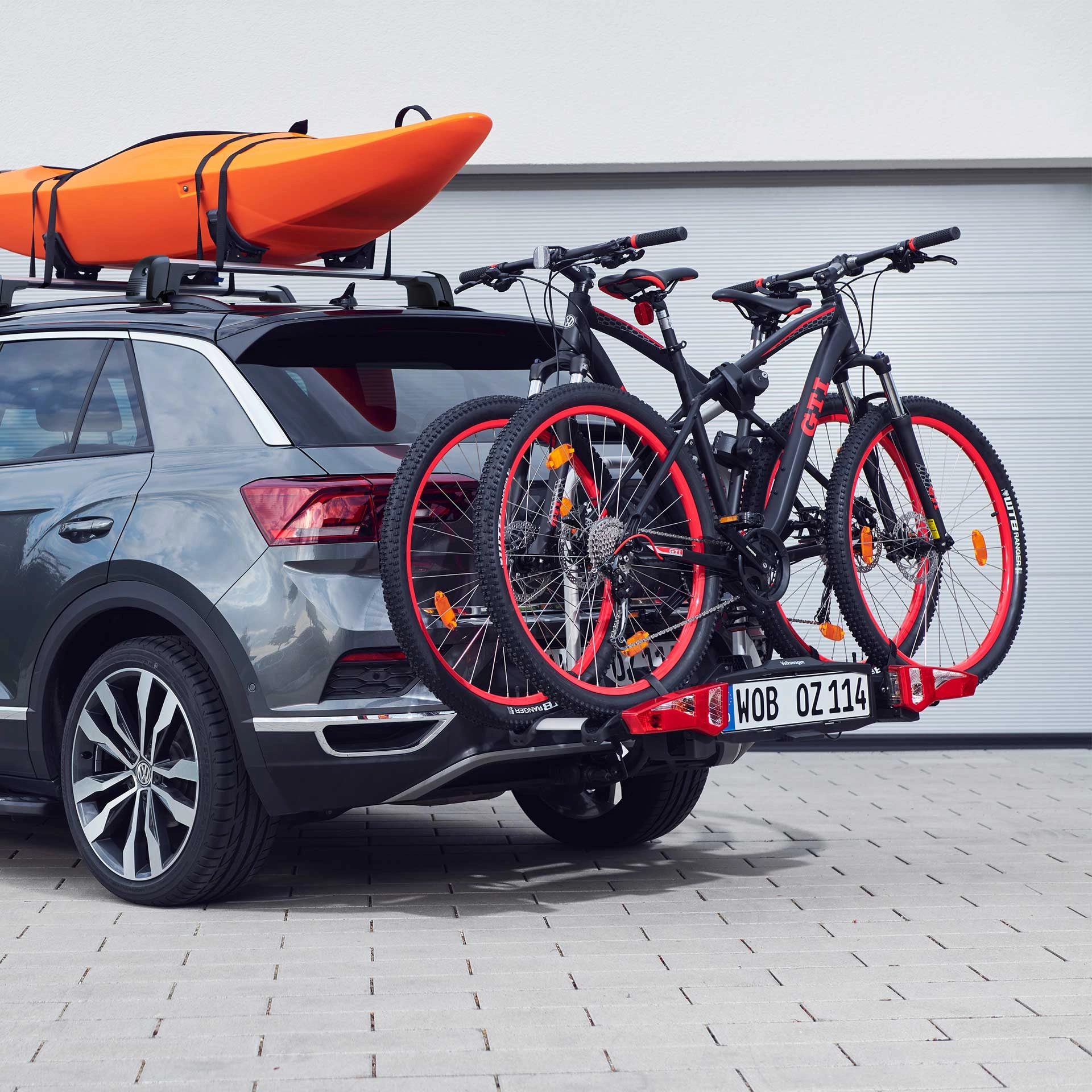 Volkswagen Fahrradträger Premium für die Anhängervorrichtung für 2 Fahrräder faltbar | 50 € Cashback 000071105J