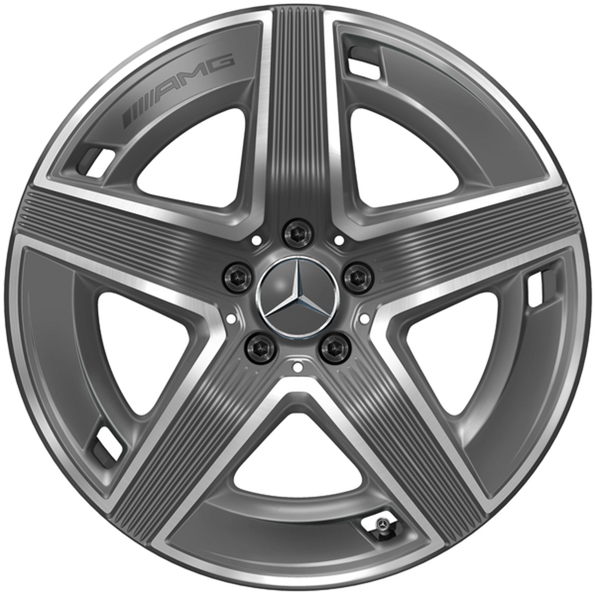 Mercedes-AMG 5-Speichen-Rad 19 Zoll Leichtmetallfelge GLC X254 grau glanzgedreht A25440105007Y51