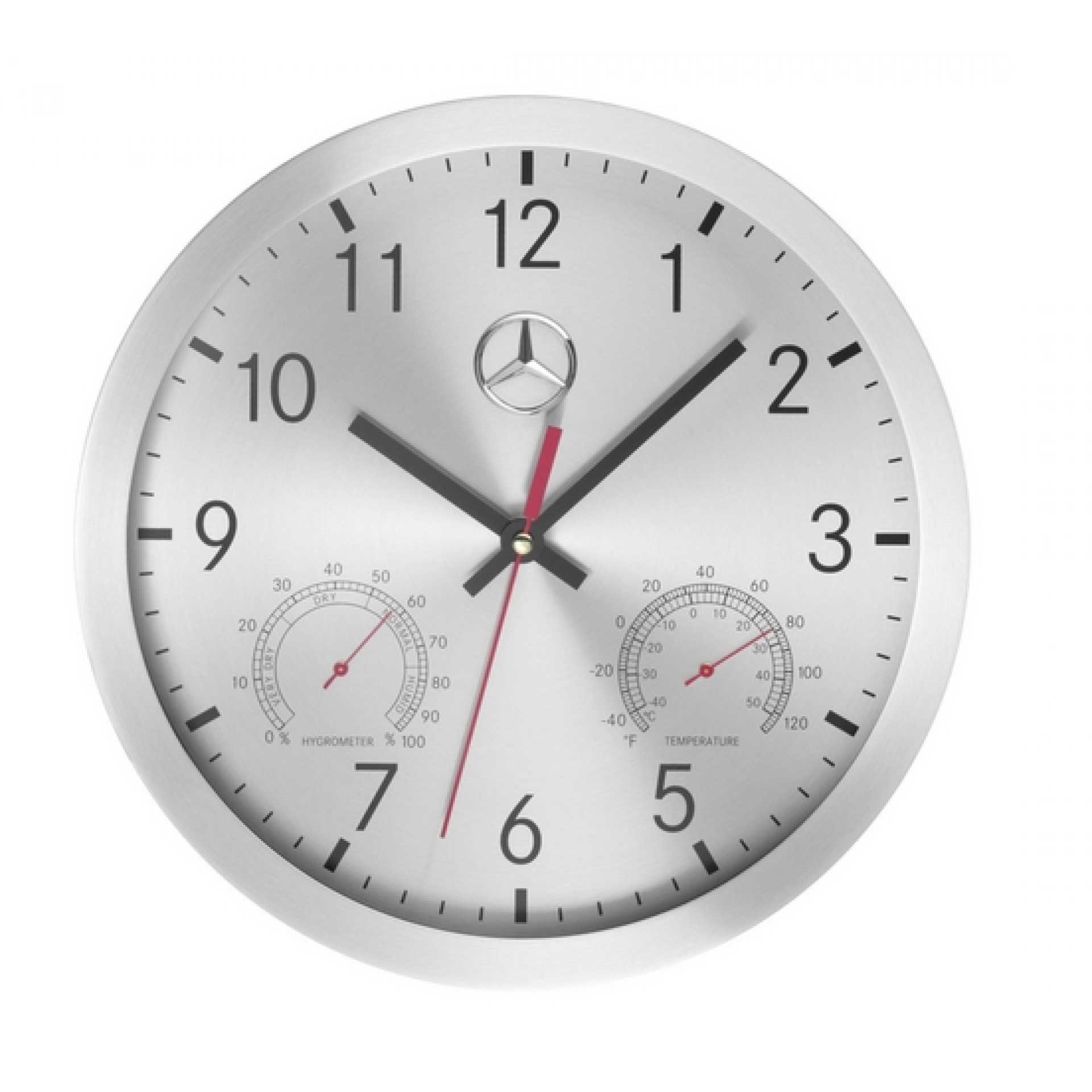 Mercedes-Benz Wanduhr Aluminium silber B67870476 Mercedes-Benz Wanduhr Aluminium silber B67870476