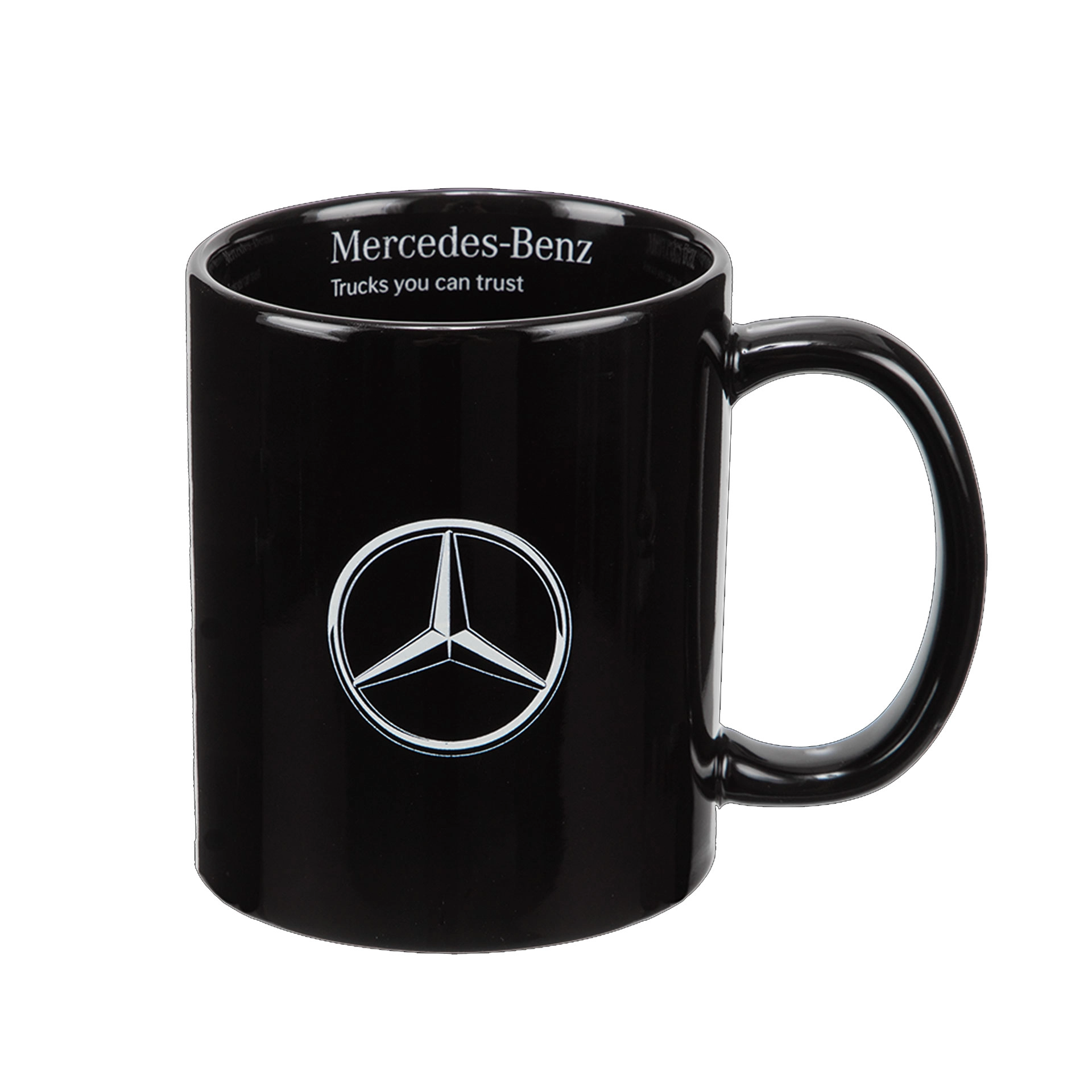 Schwarze Mercedes Tasse Logo
