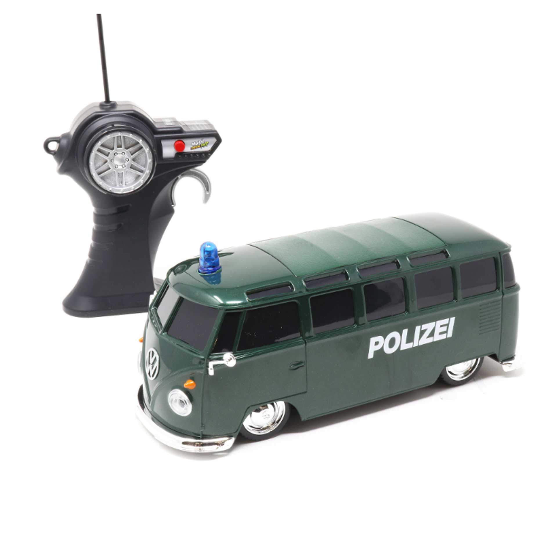 neu tolles R/C Auto: VW Bus Bulli mit Licht 19 cm blau Funk-Fernsteuerung 