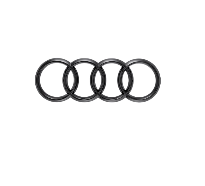 Audi Ringe in Schwarz Heck e-tron