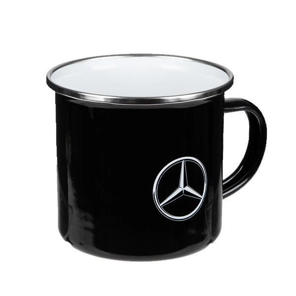 Mercedes-Benz Emaille Tasse schwarz MBTG0069