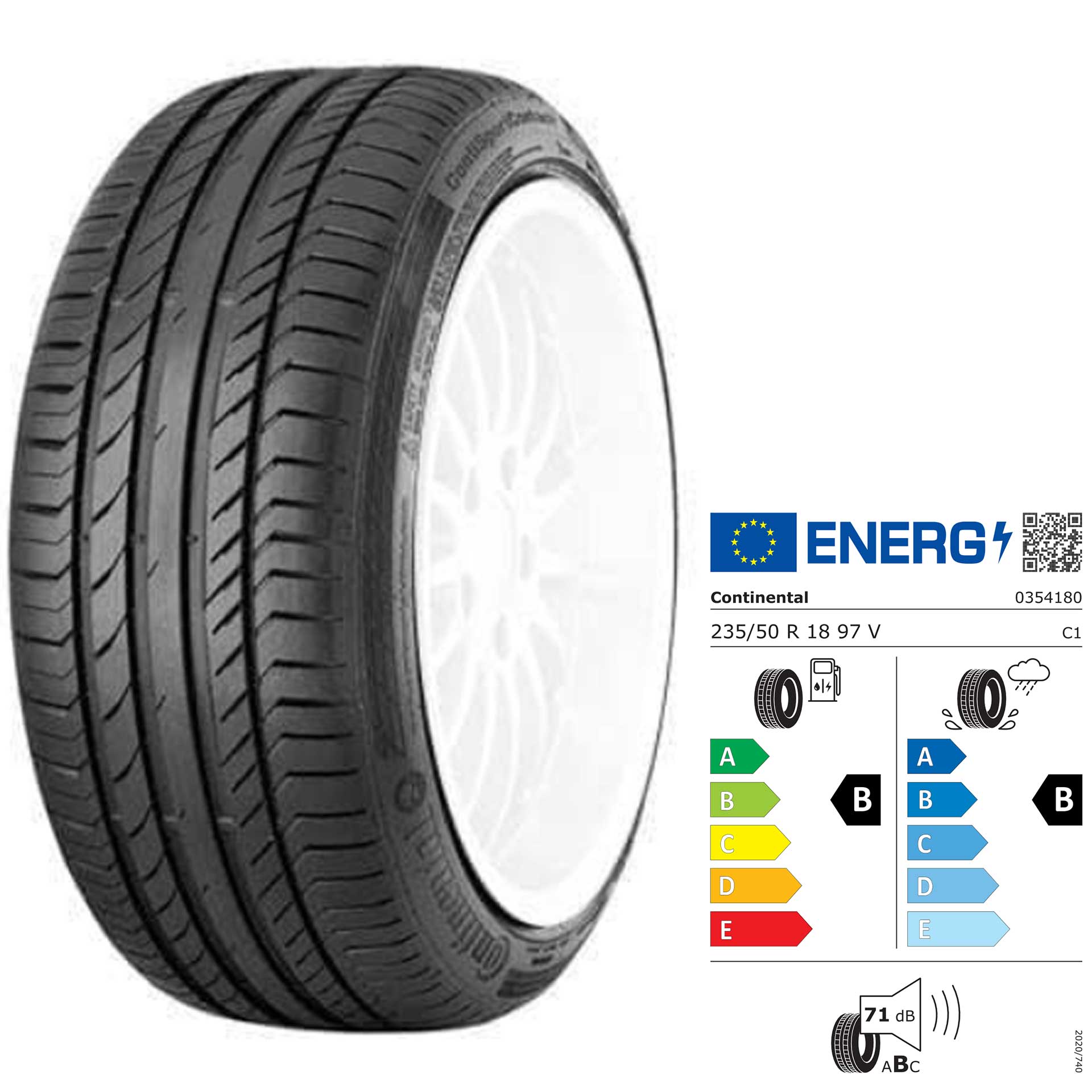 235/50 R18 97V Continental ContiSportContact 5 SUV MO - Sommerreifen Q44002111039A