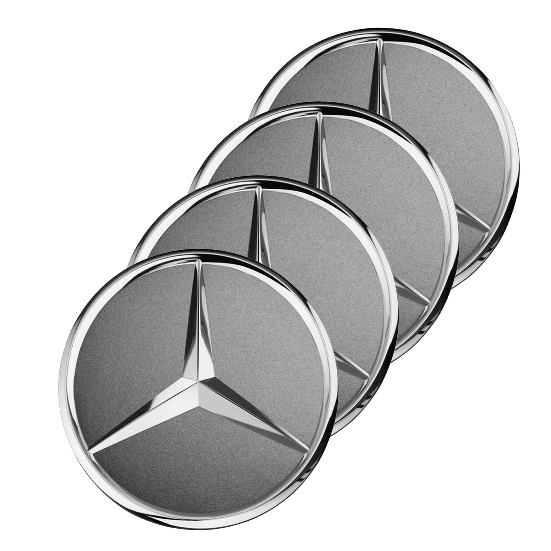 Mercedes-Benz Radnabenabdeckung Stern tantalgrau 4-teiliger Satz
