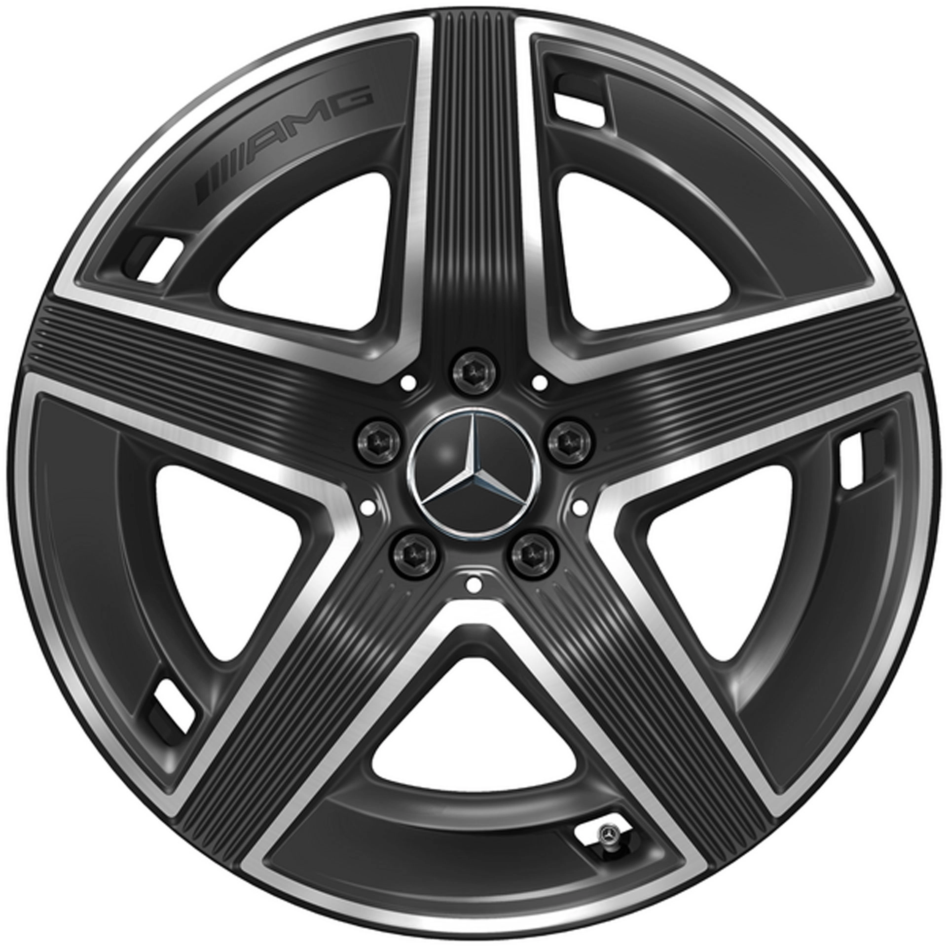 Mercedes-AMG 5-Speichen-Rad 19 Zoll Leichtmetallfelge GLC X254 grau glanzgedreht A25440105007X23