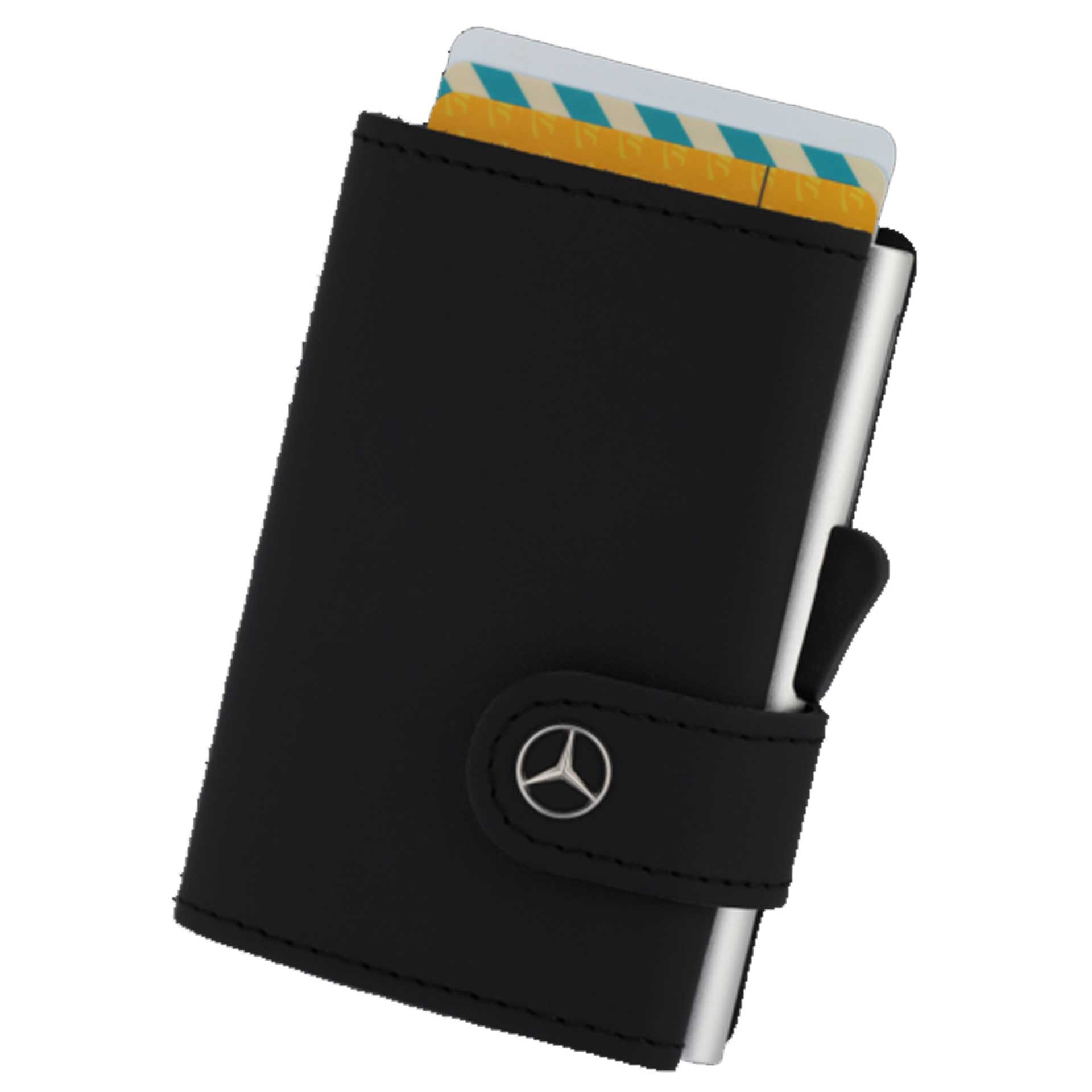 Mercedes-Benz Minigeldbörse aus Leder aus Fahrzeugproduktion schwarz B66959385