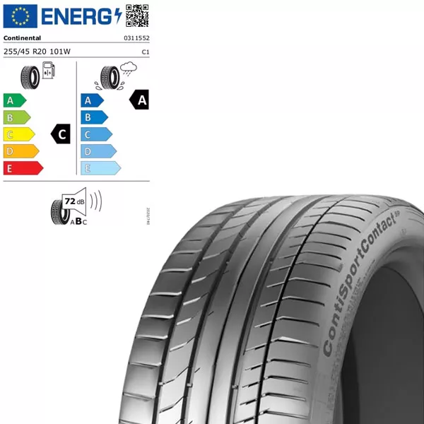255/45 R20 101W Continental SportContact 5 SUV AO ZTS255450WCS5A