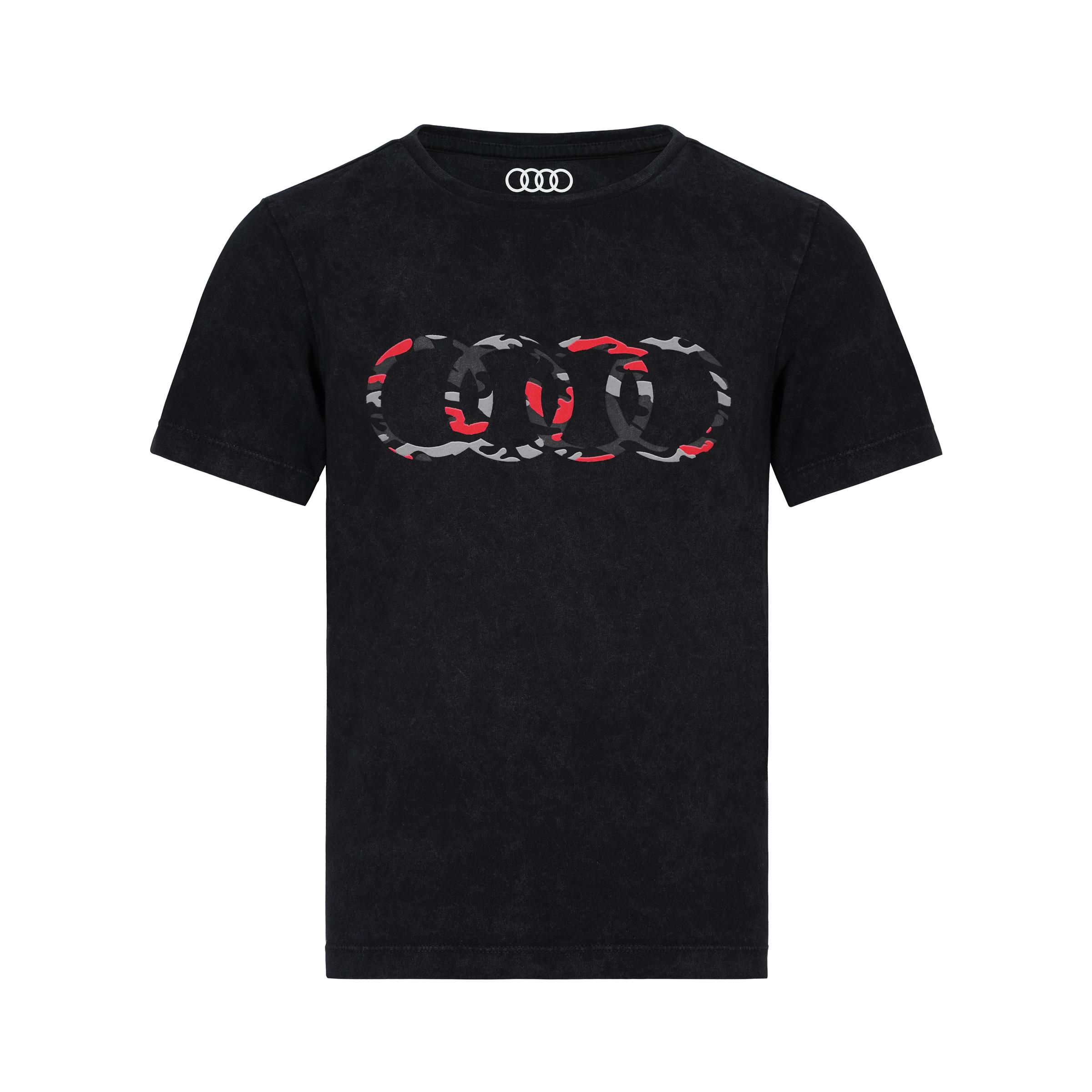 Audi Shirt Jungen dunkelgrau T-Shirt Größe 98/104 3202200104