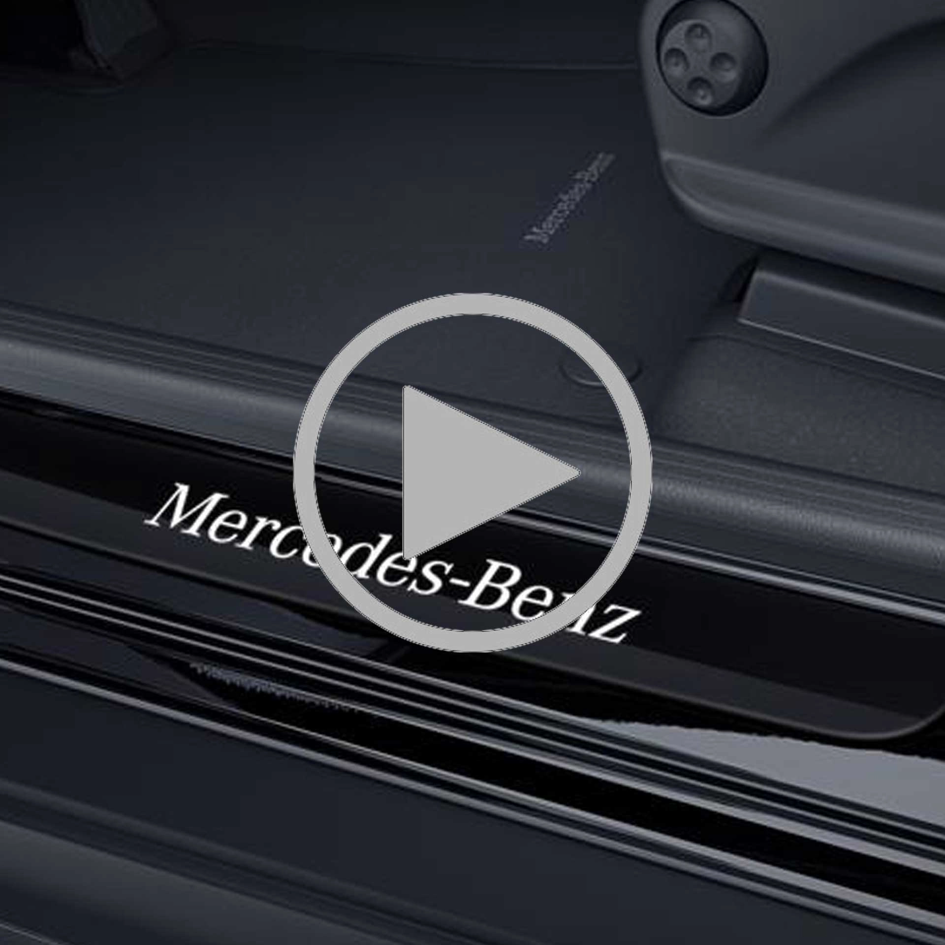 Mercedes-Benz Wechselcover für Einstiegsleisten beleuchtet vorne einteilig schwarz