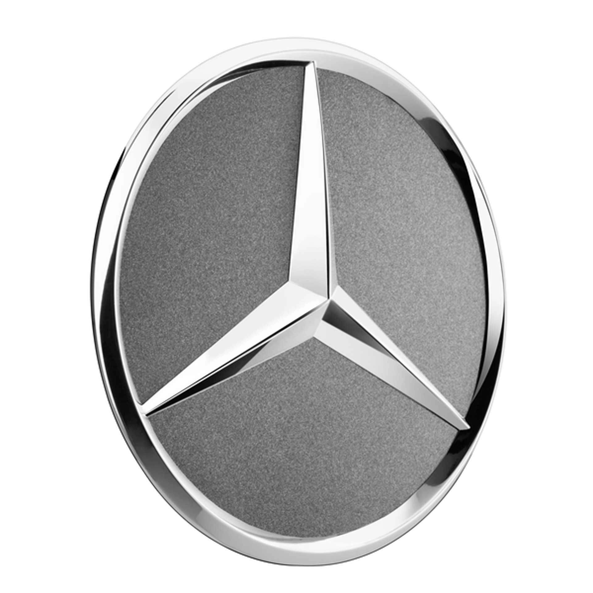 Nabendeckel grau matt mit Chromstern Original Mercedes-Benz