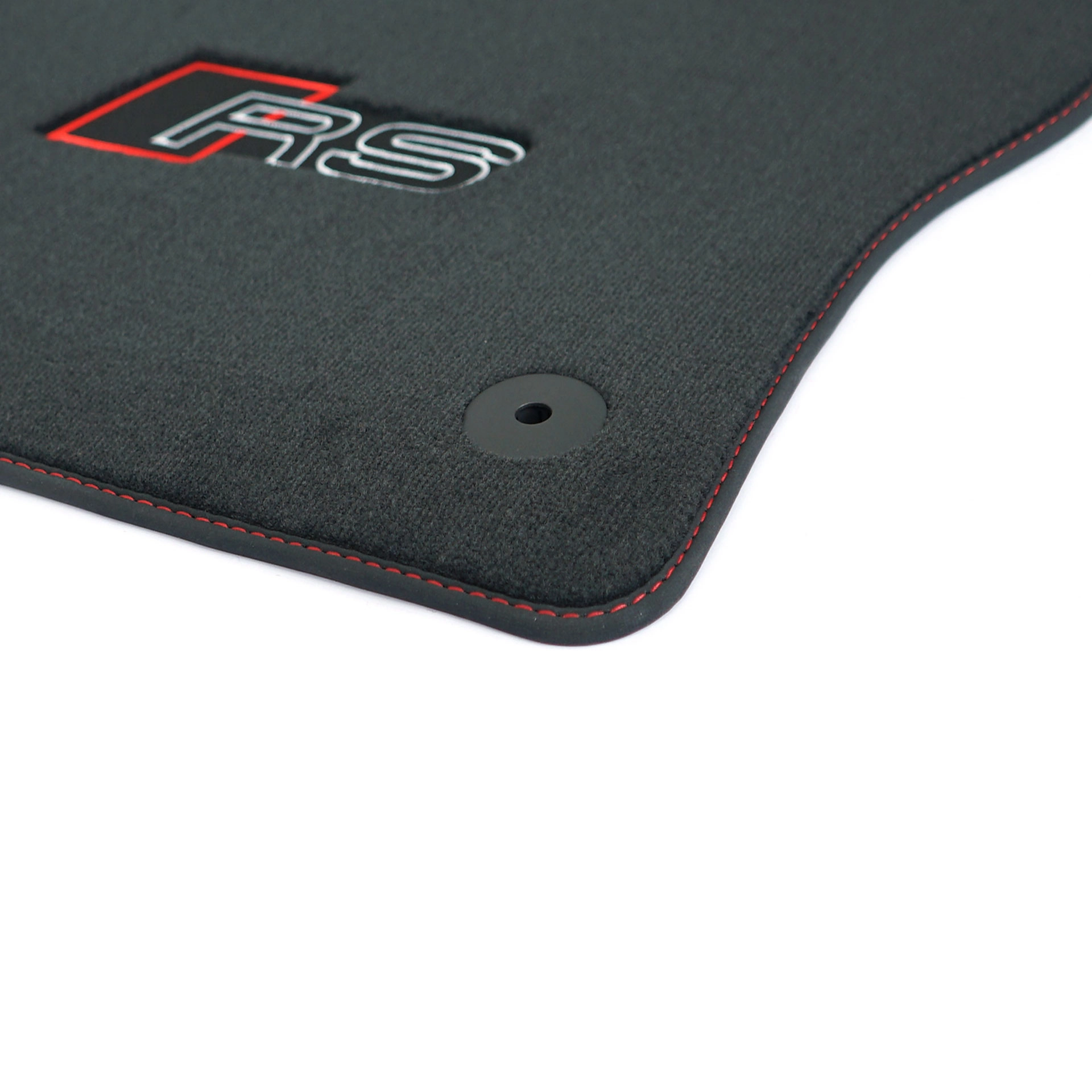 Original Audi RS Textilfußmatten Set Premium Velours Fußmatten Stoffmatten  schwarz/rot