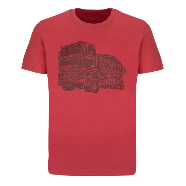 Mbt0140 mercedes benz truck t shirt rot rosier onlineshop