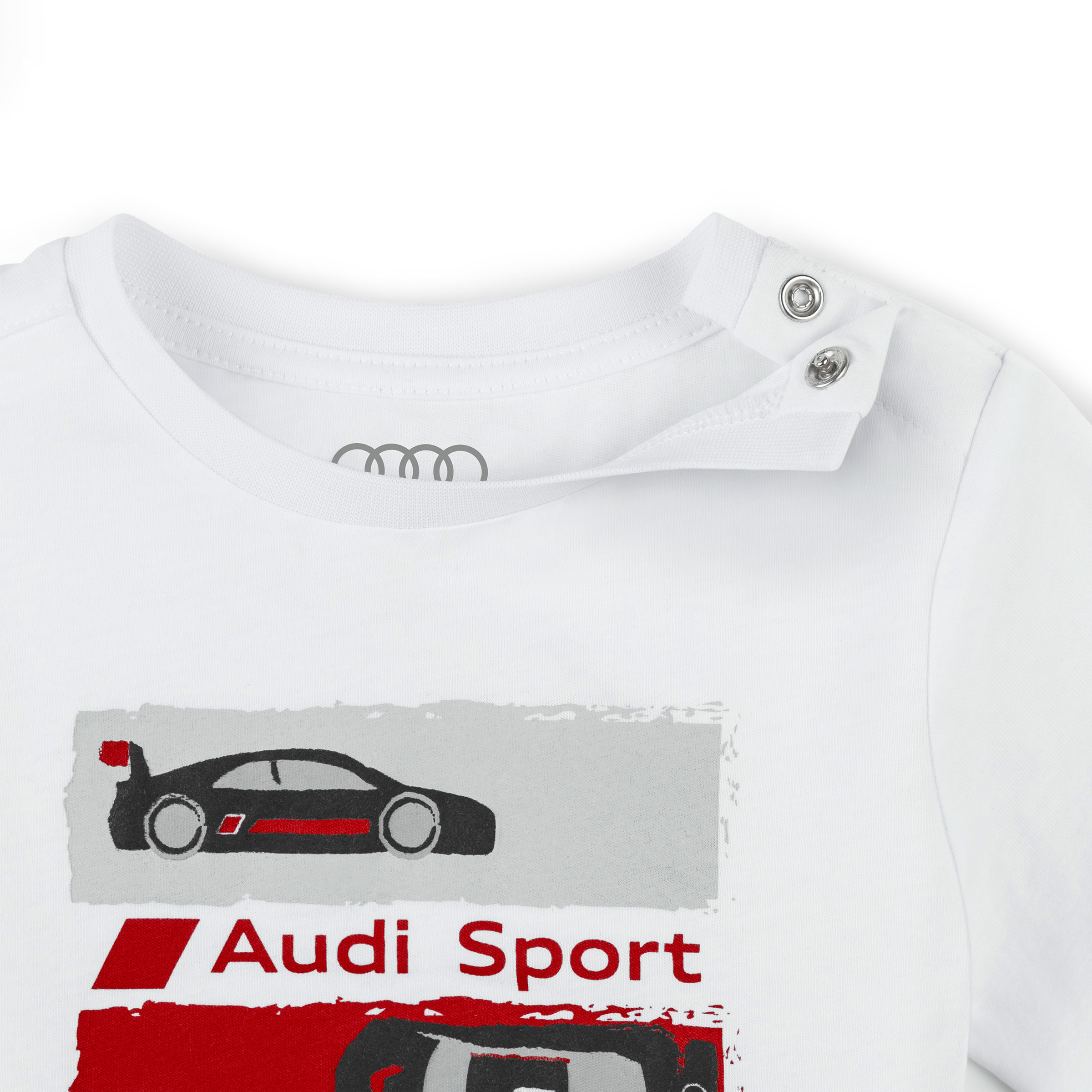 Audi Sport Kleinkind Shirt Langarm Größe 122/128 weiß Baumwolle